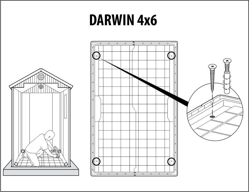 Сарай Дарвин 4х6 (Darwin 4x6), коричневый