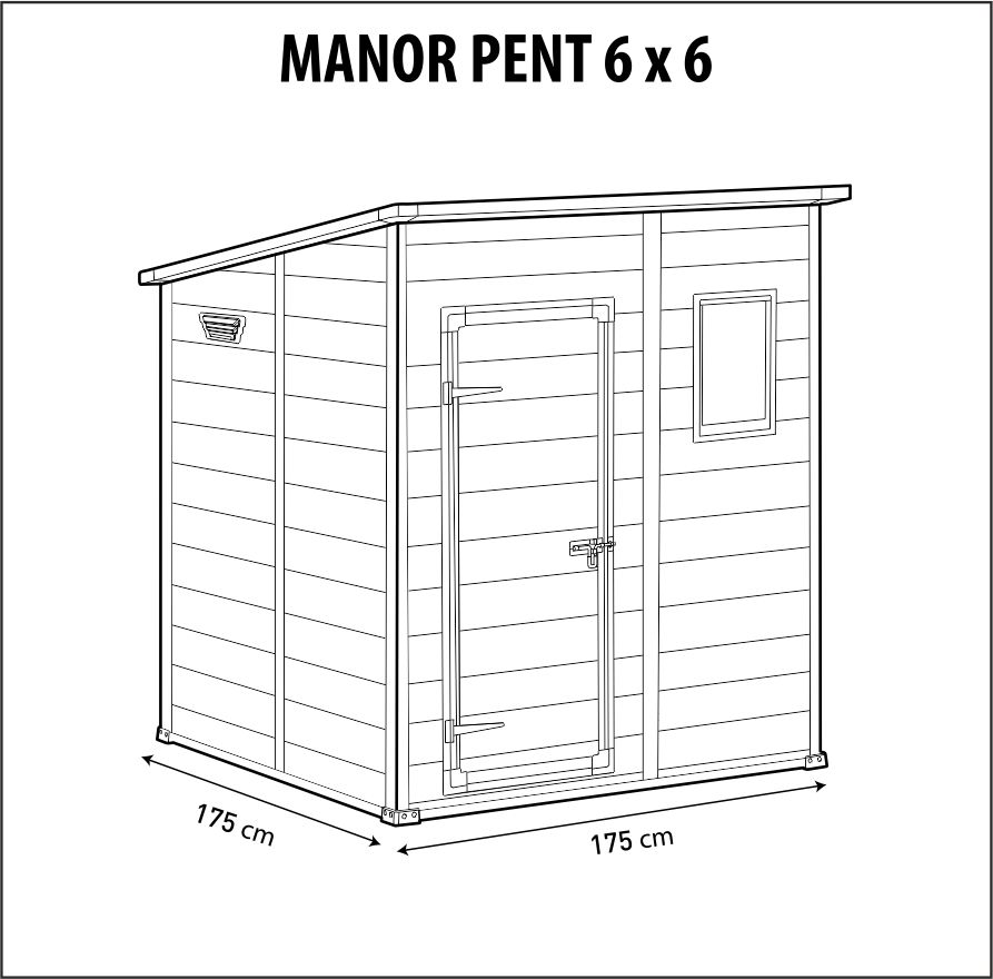 Сарай Манор Пентхаус 6x6 (Manor Penthouse 6X6), серый