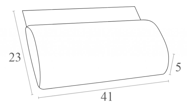 Подушка-подголовник для шезлонга, Slim, 410х230х50 мм,  светло-коричневый