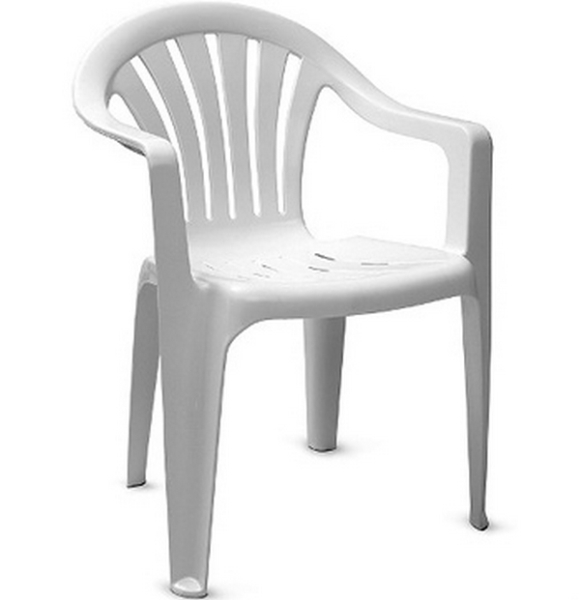 Пластиковое кресло «PL Милан» белое