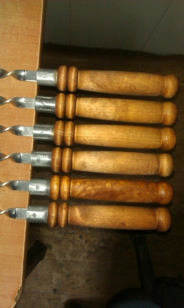 Шампур для шашлыка с деревянной ручкой, 45 см