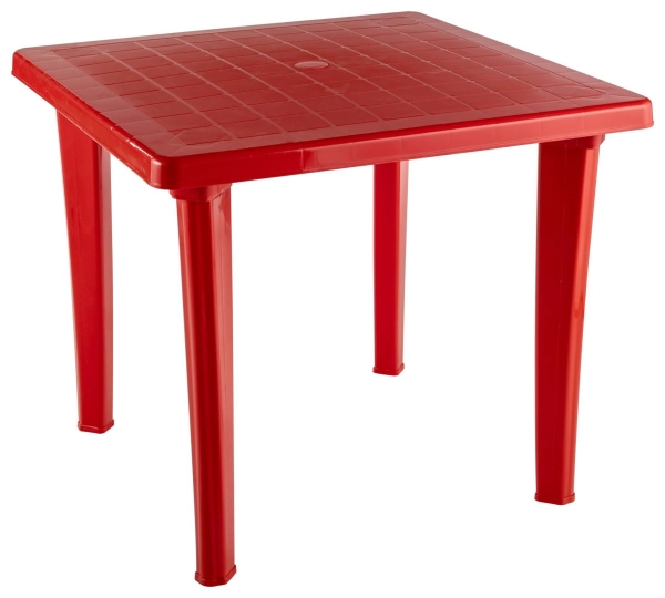 Стол пластиковый «EL квадратный» красный