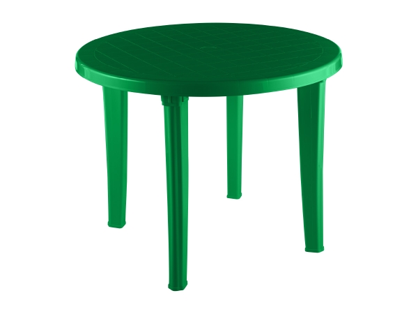 Стол пластиковый "EL круглый" зелёный