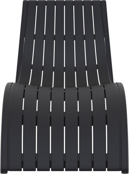 Шезлонг-лежак пластиковый, Slim, 1800х720х700 мм, черный