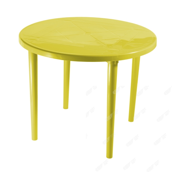 Пластиковый садовый стол «СП круглый d90см», жёлтый