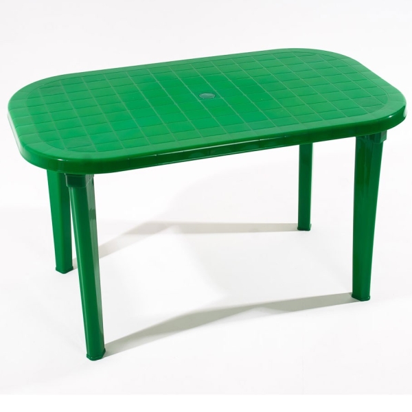 Стол пластиковый "EL овальный зеленый"