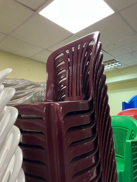 Пластиковый стул «PL Рим», бордовый